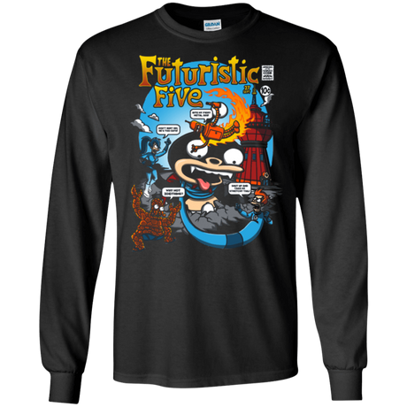 T-Shirts Black / S Futurama Fantastic 4 Men's Long Sleeve T-Shirt