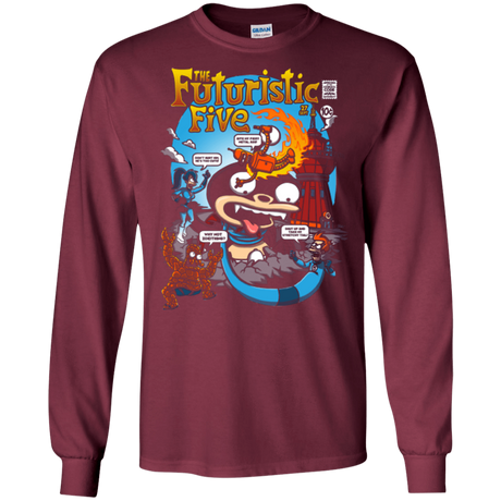 T-Shirts Maroon / S Futurama Fantastic 4 Men's Long Sleeve T-Shirt