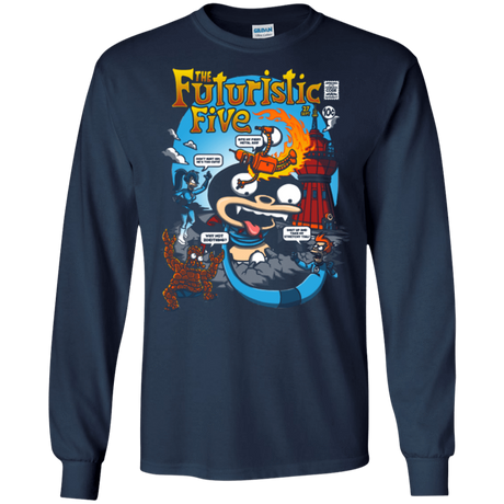 T-Shirts Navy / S Futurama Fantastic 4 Men's Long Sleeve T-Shirt