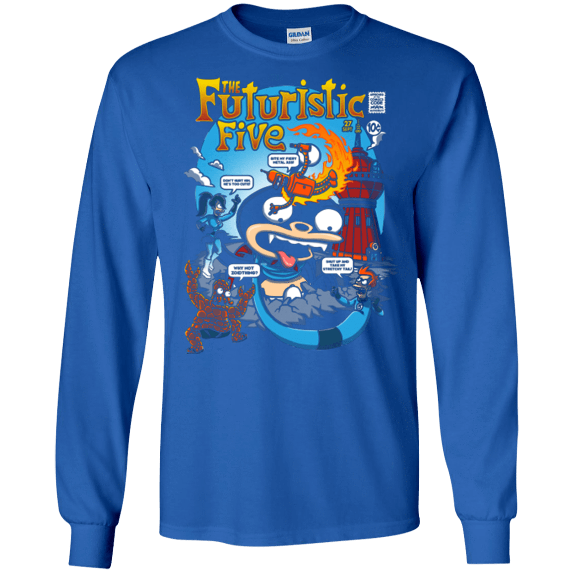 T-Shirts Royal / S Futurama Fantastic 4 Men's Long Sleeve T-Shirt