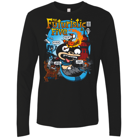 T-Shirts Black / S Futurama Fantastic 4 Men's Premium Long Sleeve
