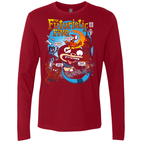 T-Shirts Cardinal / S Futurama Fantastic 4 Men's Premium Long Sleeve
