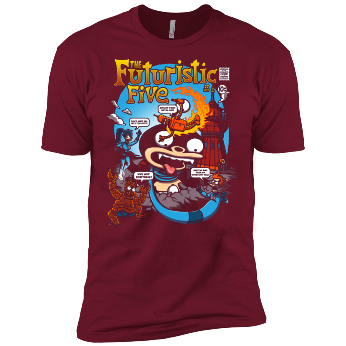 T-Shirts Cardinal / X-Small Futurama Fantastic 4 Men's Premium T-Shirt