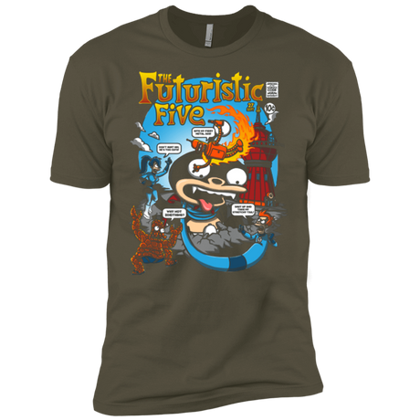 T-Shirts Military Green / X-Small Futurama Fantastic 4 Men's Premium T-Shirt
