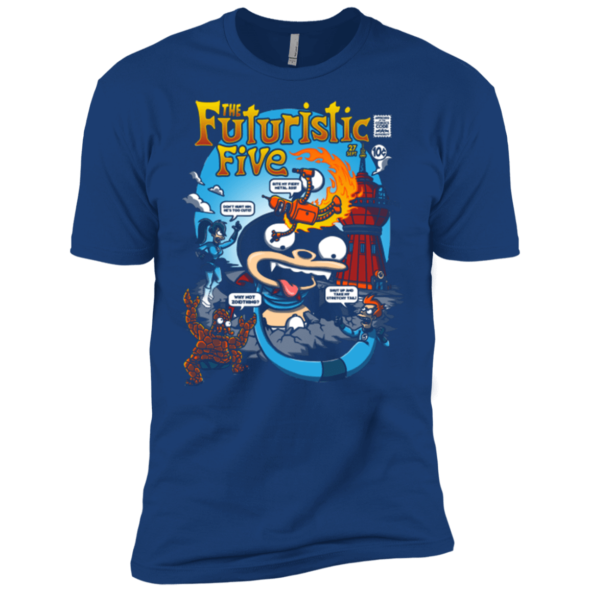 T-Shirts Royal / X-Small Futurama Fantastic 4 Men's Premium T-Shirt