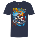 T-Shirts Midnight Navy / X-Small Futurama Fantastic 4 Men's Premium V-Neck