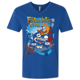 T-Shirts Royal / X-Small Futurama Fantastic 4 Men's Premium V-Neck