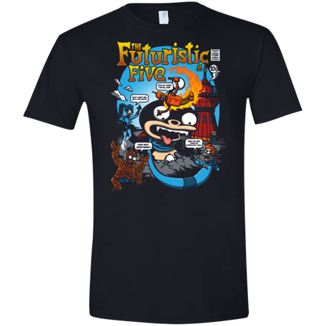T-Shirts Black / X-Small Futurama Fantastic 4 Men's Semi-Fitted Softstyle