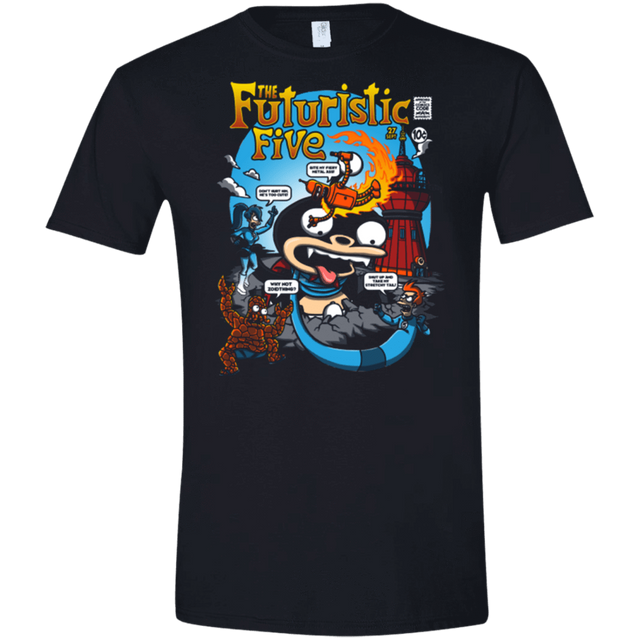 T-Shirts Black / X-Small Futurama Fantastic 4 Men's Semi-Fitted Softstyle