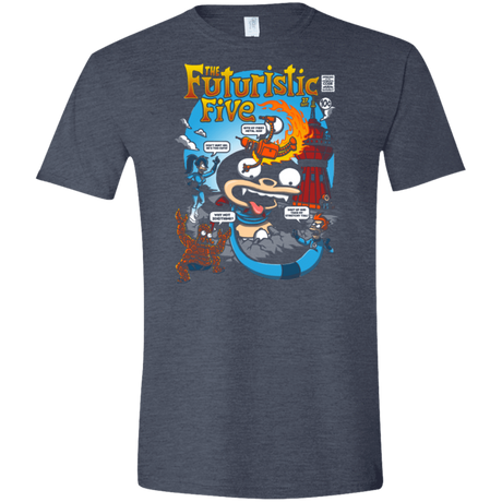 T-Shirts Heather Navy / S Futurama Fantastic 4 Men's Semi-Fitted Softstyle
