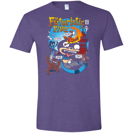 T-Shirts Heather Purple / S Futurama Fantastic 4 Men's Semi-Fitted Softstyle