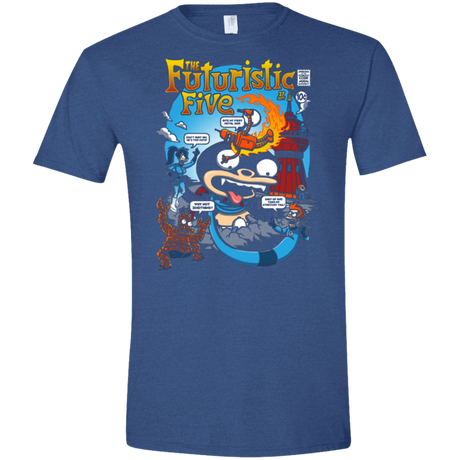 T-Shirts Heather Royal / X-Small Futurama Fantastic 4 Men's Semi-Fitted Softstyle