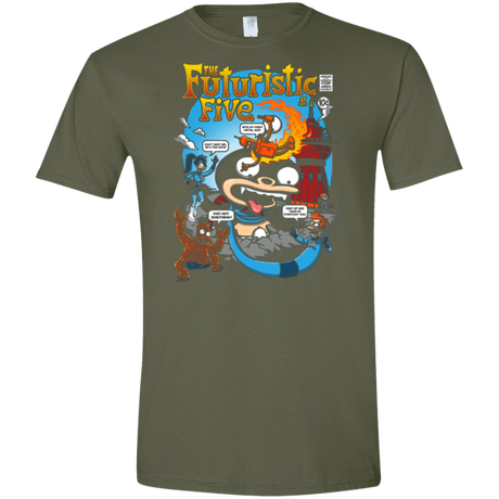 T-Shirts Military Green / S Futurama Fantastic 4 Men's Semi-Fitted Softstyle