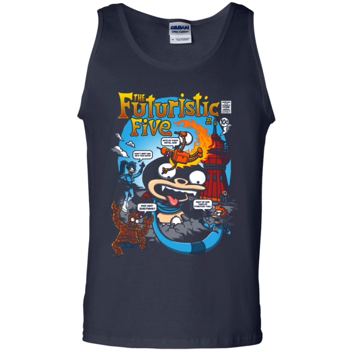 T-Shirts Navy / S Futurama Fantastic 4 Men's Tank Top