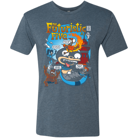 T-Shirts Indigo / S Futurama Fantastic 4 Men's Triblend T-Shirt