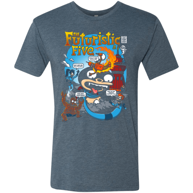 T-Shirts Indigo / S Futurama Fantastic 4 Men's Triblend T-Shirt