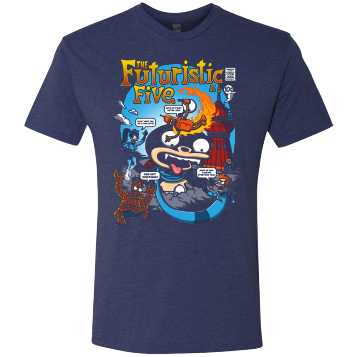 T-Shirts Vintage Navy / S Futurama Fantastic 4 Men's Triblend T-Shirt