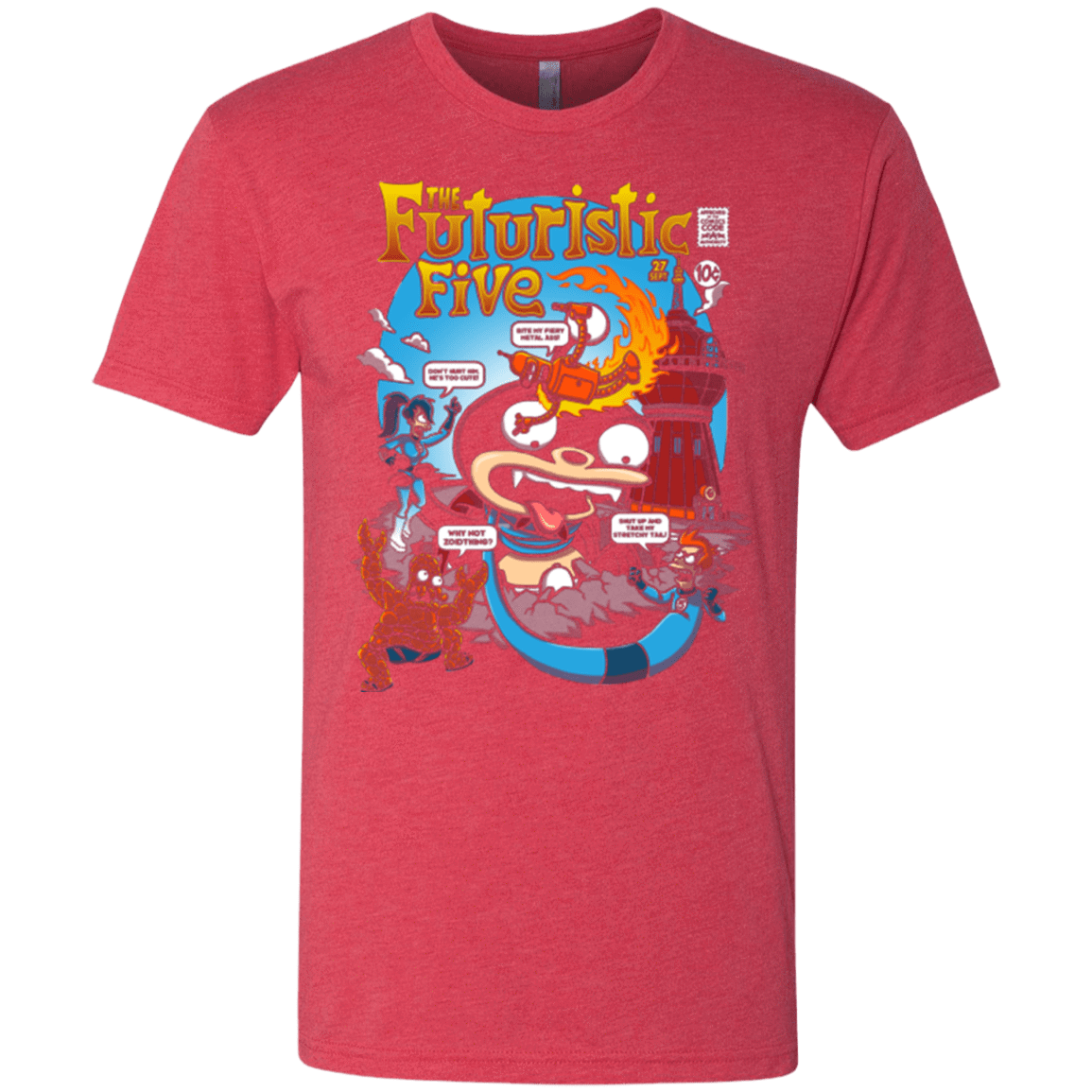 T-Shirts Vintage Red / S Futurama Fantastic 4 Men's Triblend T-Shirt