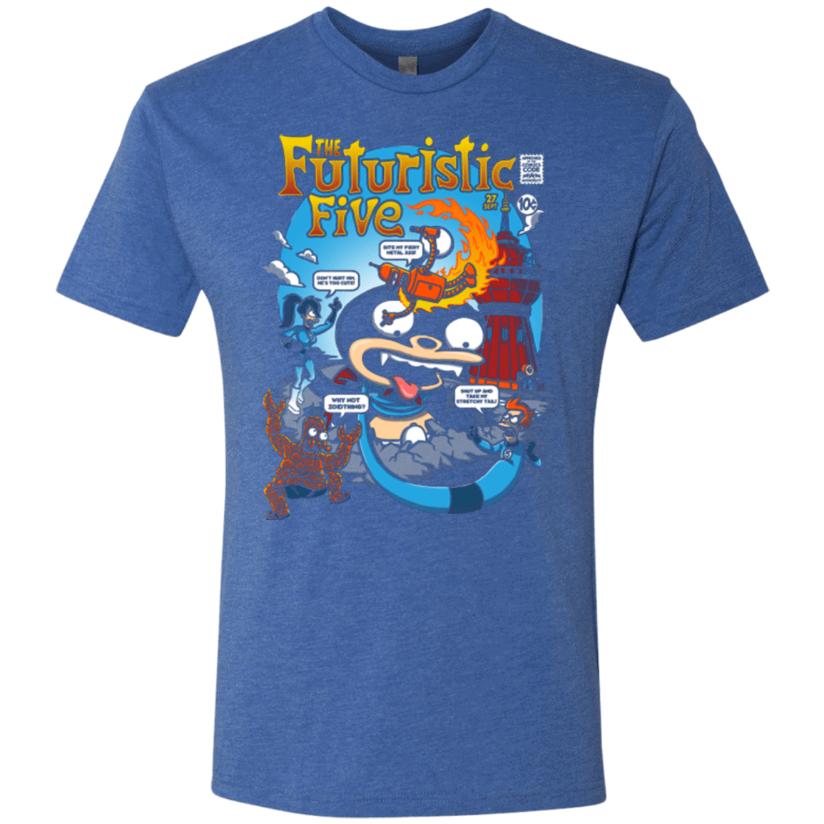 T-Shirts Vintage Royal / S Futurama Fantastic 4 Men's Triblend T-Shirt