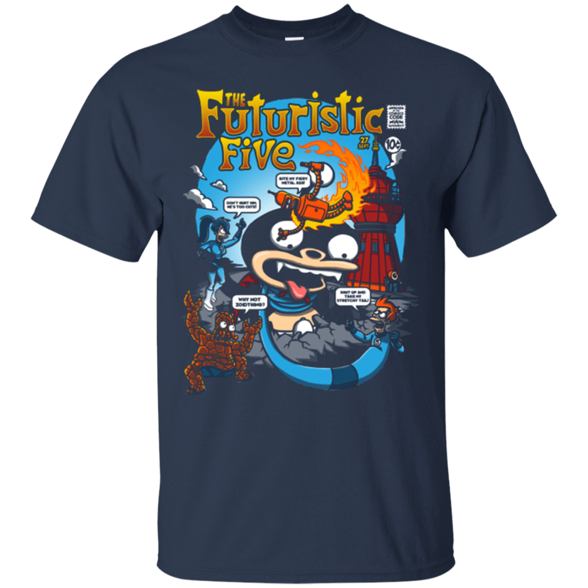 T-Shirts Navy / S Futurama Fantastic 4 T-Shirt