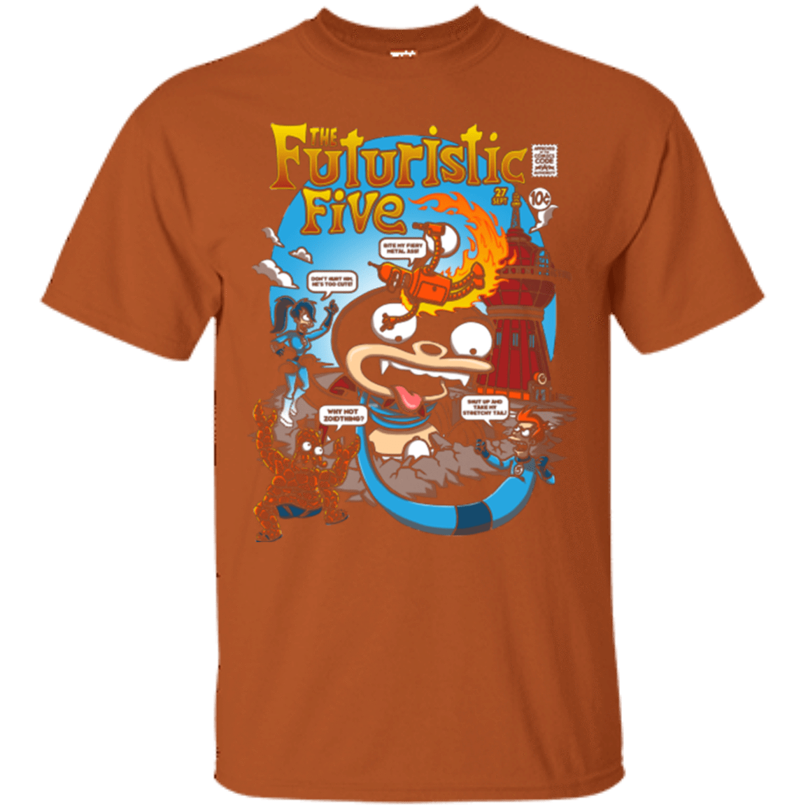 T-Shirts Texas Orange / S Futurama Fantastic 4 T-Shirt