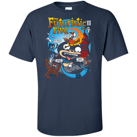 T-Shirts Navy / XLT Futurama Fantastic 4 Tall T-Shirt