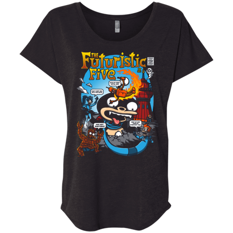 T-Shirts Vintage Black / X-Small Futurama Fantastic 4 Triblend Dolman Sleeve