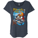 T-Shirts Vintage Navy / X-Small Futurama Fantastic 4 Triblend Dolman Sleeve