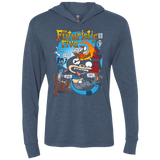 T-Shirts Indigo / X-Small Futurama Fantastic 4 Triblend Long Sleeve Hoodie Tee