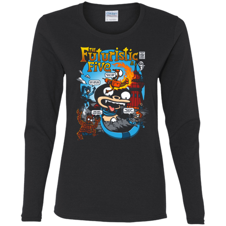 T-Shirts Black / S Futurama Fantastic 4 Women's Long Sleeve T-Shirt