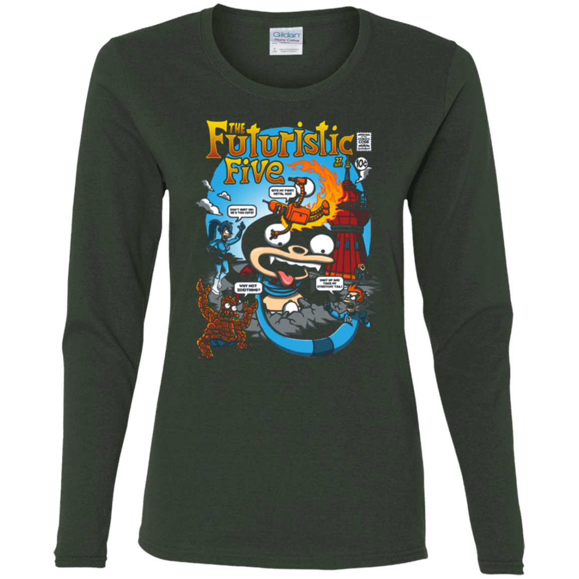 T-Shirts Forest / S Futurama Fantastic 4 Women's Long Sleeve T-Shirt