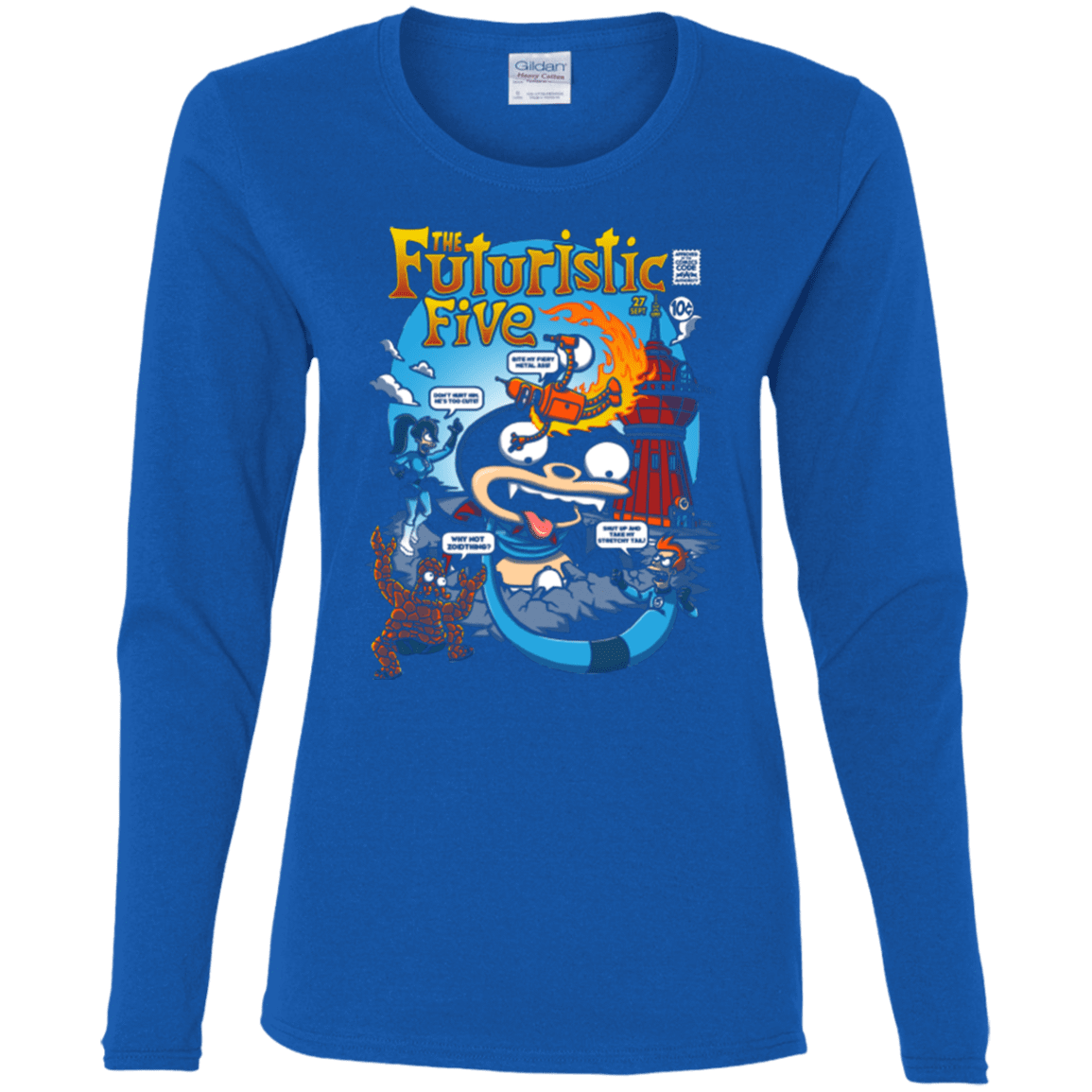 T-Shirts Royal / S Futurama Fantastic 4 Women's Long Sleeve T-Shirt