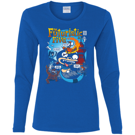 T-Shirts Royal / S Futurama Fantastic 4 Women's Long Sleeve T-Shirt