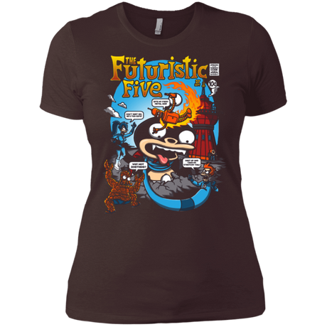 T-Shirts Dark Chocolate / X-Small Futurama Fantastic 4 Women's Premium T-Shirt