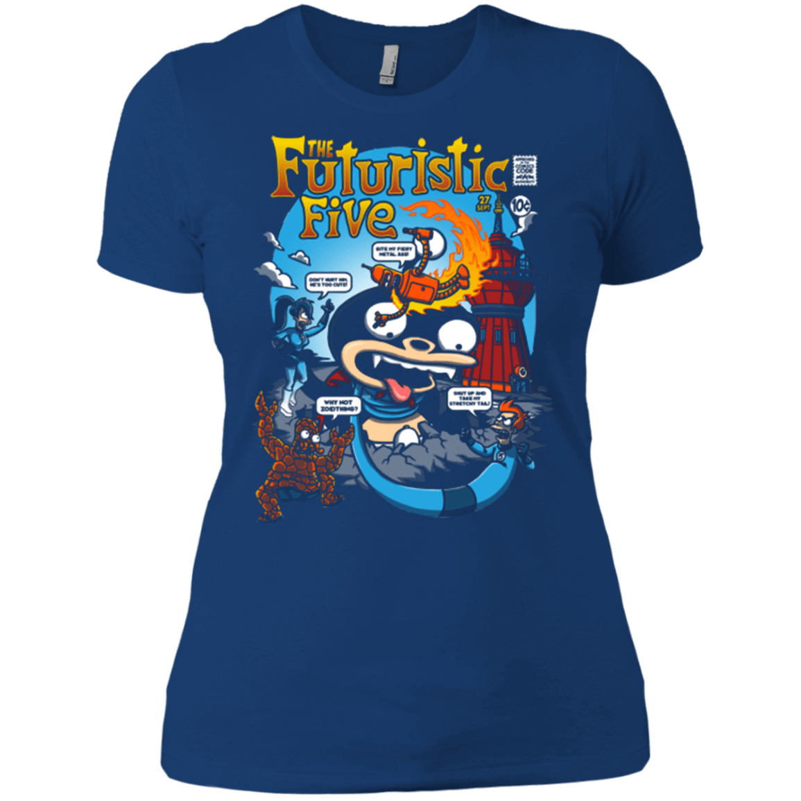 T-Shirts Royal / X-Small Futurama Fantastic 4 Women's Premium T-Shirt