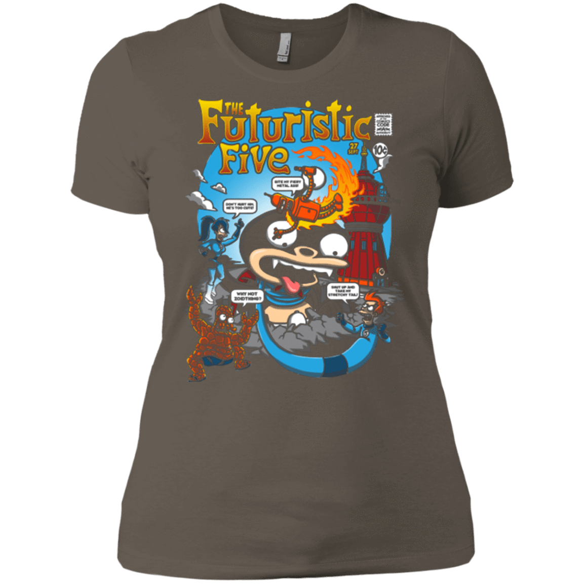 T-Shirts Warm Grey / X-Small Futurama Fantastic 4 Women's Premium T-Shirt