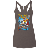 T-Shirts Macchiato / X-Small Futurama Fantastic 4 Women's Triblend Racerback Tank