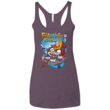 T-Shirts Vintage Purple / X-Small Futurama Fantastic 4 Women's Triblend Racerback Tank