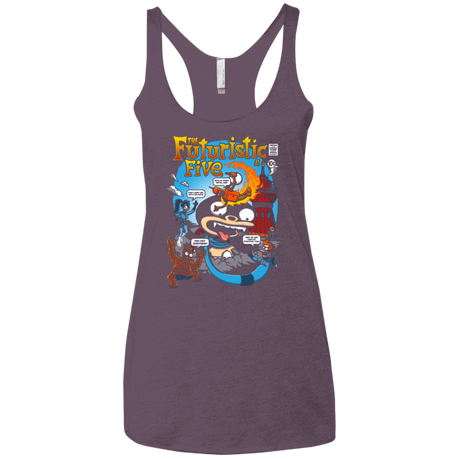 T-Shirts Vintage Purple / X-Small Futurama Fantastic 4 Women's Triblend Racerback Tank