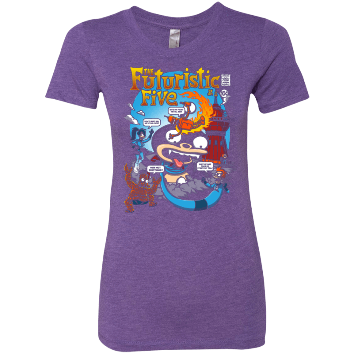 T-Shirts Purple Rush / S Futurama Fantastic 4 Women's Triblend T-Shirt