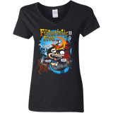 T-Shirts Black / S Futurama Fantastic 4 Women's V-Neck T-Shirt