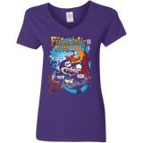 T-Shirts Purple / S Futurama Fantastic 4 Women's V-Neck T-Shirt