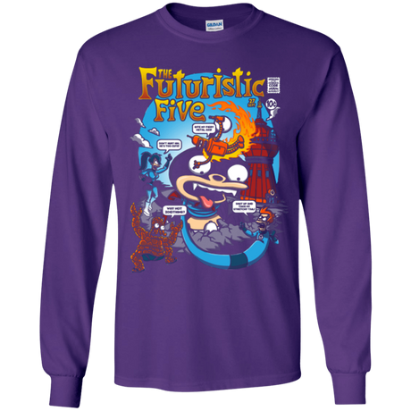 T-Shirts Purple / YS Futurama Fantastic 4 Youth Long Sleeve T-Shirt