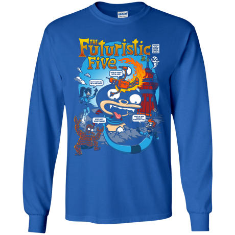 T-Shirts Royal / YS Futurama Fantastic 4 Youth Long Sleeve T-Shirt