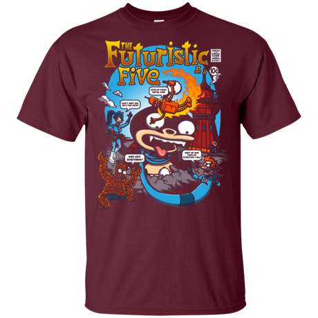 T-Shirts Maroon / YXS Futurama Fantastic 4 Youth T-Shirt