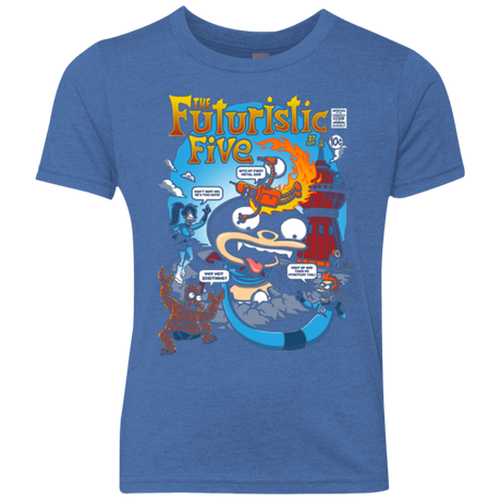 T-Shirts Vintage Royal / YXS Futurama Fantastic 4 Youth Triblend T-Shirt