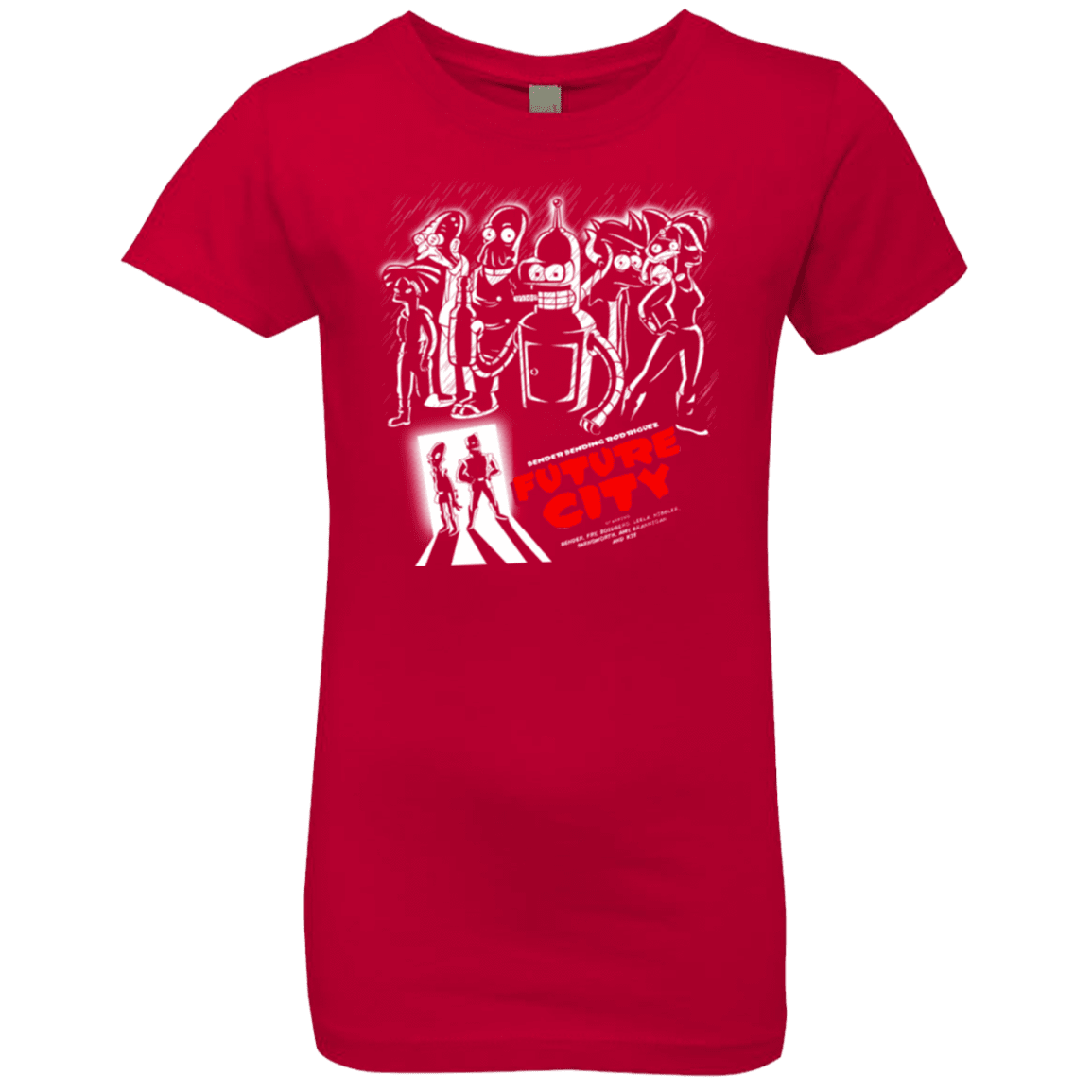 T-Shirts Red / YXS Future City Girls Premium T-Shirt