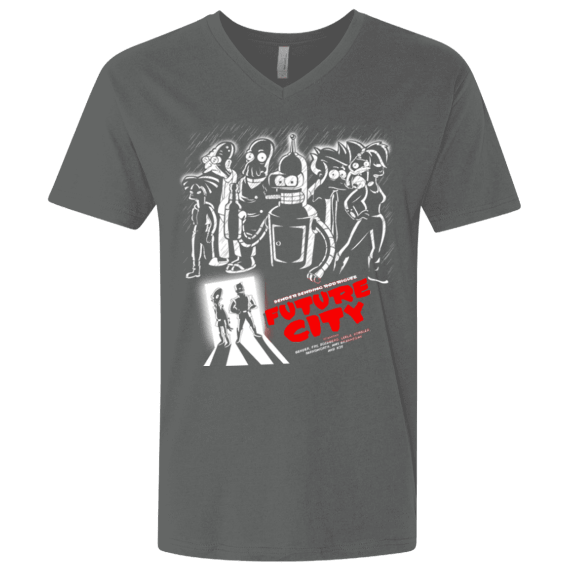 T-Shirts Heavy Metal / X-Small Future City Men's Premium V-Neck