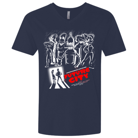 T-Shirts Midnight Navy / X-Small Future City Men's Premium V-Neck