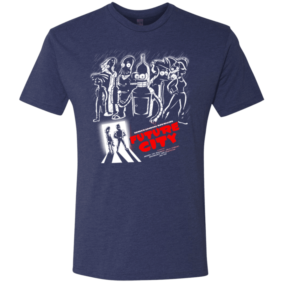 T-Shirts Vintage Navy / Small Future City Men's Triblend T-Shirt